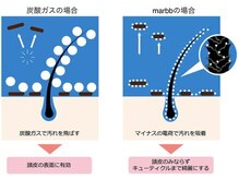 マイナス電荷の吸着力で細部の汚れまで除去! 【marbb】