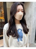 【松本咲花】前髪なしセンターパート オリーブグレージュ