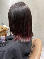 ジル(JiL)&nbsp;ミディアムストレート×インナーレッド