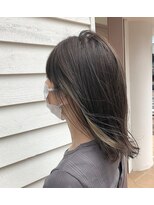 イヤリングカラー　ミディアム　アッシュ　池袋◎30代40代50代