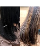 ヘアカフェ コトノハ(hair cafe Kotonoha)&nbsp;【コトノハ】派手すぎないデザインカラー　小顔ハイライトカラー