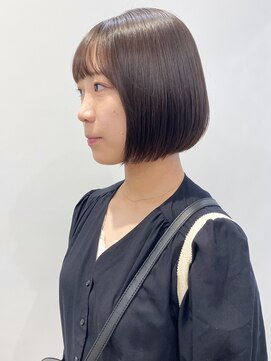 モリオフロムロンドン 松戸店(Morio from London) 【松戸　石山】耳掛けボブアッシュブラウン透明感カラー