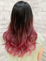 アゴストヘア コシガヤ Agosto hair KOSIGAYA 一回ブリーチで出来るグラデーションカラー×ピンク