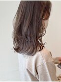 レイヤーカット*ロング*柔らかベージュカラー*白髪染めも◎