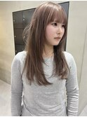 レイヤーカット/ミルクティーベージュ/ロングウルフ/城倉