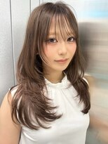 ロンドウル 熊本(Lond ulu) 韓国レイヤーカット/グレーベージュ/レイヤーロング