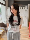 アッシュグレージュとワンホンレイヤースタイル