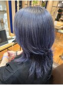 シルバーからラベンダーへのグラデーションカラー 8-)