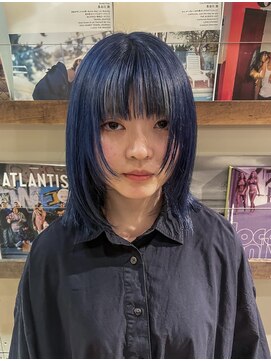 フラミンゴバイカーニバル 江古田(Flamingo by carnival) 顔まわりレイヤー&マットブルー