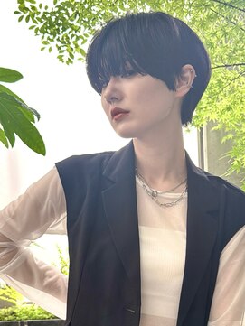 ヘア アンド スパ エジェリ プリム(hair&spa egerie prime) 暗髪×マッシュショート