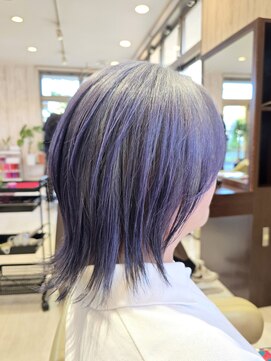 ヘアメイク アリエス 岩切店(HAIR MAKE aries) 透明感あふれるブルーラベンダー 仙台 岩切 20代30代
