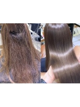 【酸性縮毛矯正】クセやうねりを整えて、ナチュラルなカールを楽しむ！GRANDで特別なケアを体感しよう☆