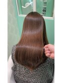 まとまり続くケラチンストレート