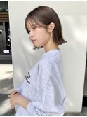 大人ガーリーダークアッシュ小顔似合わせカット