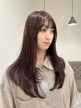 ラヴィズム 長岡店(LUVISM) 韓国/顔周りレイヤー/ダブルカラー/ベージュ/前髪新潟長岡宮関◆