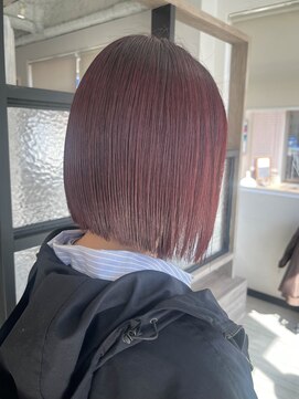 ジャストビューティマカロン 上大岡(Just Beauty macaron) 【 nagi 】ワインレッド/ブリーチなしダブルカラー