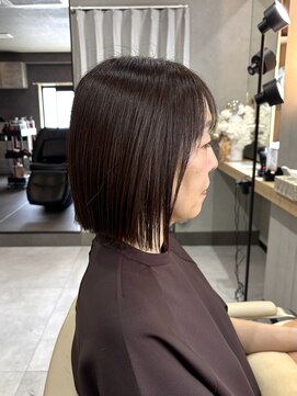 テト(teto) 30代40代50代切りっぱなしボブ前髪あり髪質改善