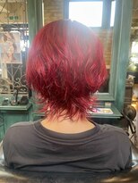 モナン 海老名(Monan)&nbsp;鮮やか レッドカラー ダブルカラー ブリーチあり