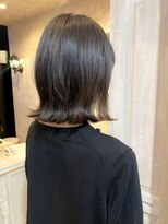 キャアリー(Caary)&nbsp;福山美容室Caary髪質改善アッシュブラウン美髪ミディアム艶髪