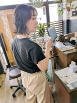 バンビ プライベート サロン(Bambi private salon) パーマ風ボブ/切りっぱなしボブ/ハイライトベージュ/Bambi松平愛