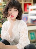 くせ毛風ウェーブパーマ耳かけ大人ボブ北浦和20代30代40代ｂ!