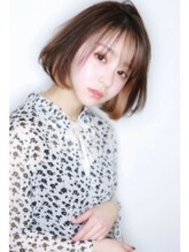 ギミック 自由が丘(gimmick) 小顔こなれヘアイメチェン薄めバングインナーカラーショートボブ