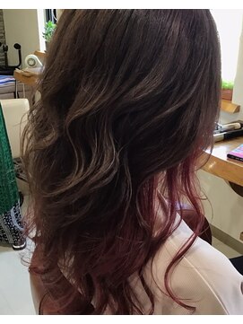 美容室倉子 インナーカラーロング