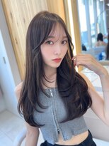 アフロートリノ(AFLOAT Leino)&nbsp;大人可愛い韓国ヘア　ハイレイヤー　おくれ毛　前髪カット#