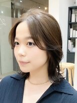 エル 横浜(eL)&nbsp;前髪　インナーグレージュ マチルダボブ ピンクベージュ ウルフ