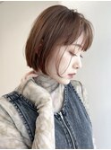透明感カラー　ボブスタイル （高田馬場美容院BASSA)