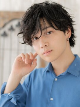 グルーミングサロン バーバー キャッスル 北浦和西口(Grooming salon Barber Castle) 前髪パーマダークアッシュニュアンスパーマショートQ北浦和