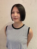 ルーム(Loom.)&nbsp;黒髪ボブぱっつん前髪ボブミニボブ切りっぱなしボブ