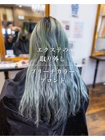 ヘアーメイク ダンス(hair make DANCE)&nbsp;エクステの取り外し ブリーチカラー　ブロンド！