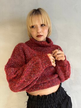 セントラル 三宮店(central) 【神戸三宮】イメチェンホワイトブロンド外ハネボブ美髪