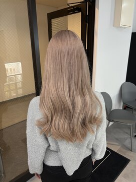 ナンバー 竪町(number+) 透明感抜群♪ダブルカラーブリーチミルクティーベージュ