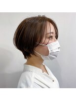 ルプラ カルム(le-pla Calme)&nbsp;丸みショート/ステップボーンカット/アースカラー 20代30代40代