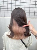 インナーカラーホワイトピンクベージュ
