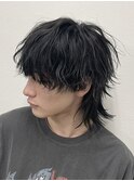 ハイライト/マッシュパーマ/ウルフ/アッシュブラック/渋谷駅