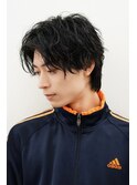 メンズカット波巻きパーマツイスパシャドウフェザー