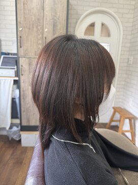 ライフ 四条畷店(Lyfe) ウルフレイヤーカット_暗めカラーダークアッシュ_489