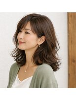 スープレックス ヘアーデザイン(SOUPREX HAIR DESIGN) ミディアムレイヤーデジタルパーマ 20代 30代 40代 50代 60代