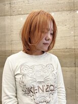 ヴィア 京都烏丸(Via)&nbsp;ボブ/ケアブリーチ/ダブルカラー/オレンジ/ハイトーン