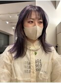 ミディアムレイヤーカット顔周りレイヤー