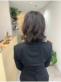 ニュアンスで動く、肩上レイヤーボブパーマ
