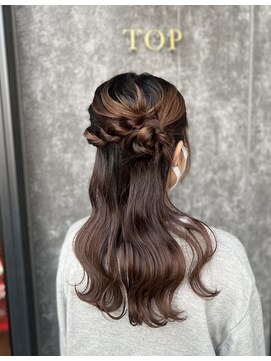 ハナビ(HANABI) 結婚式/お呼ばれ/イベントヘア/ドレスヘア/ハーフアップ