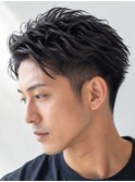 大人メンズビジネスショートアップバング
