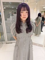 ステラ ヘア デザイン サロン(STELLA hair design salon)&nbsp;キュートレイヤーとヒメカット　パープルカラー　【杉若】