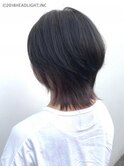 ナチュラルウルフ×インナーカラー グレイッシュラベンダー