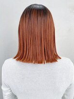 アイティー バイ アルバム 中野店(IT by ALBUM)&nbsp;オレンジカラー_Aラインボブマロンベージュ_ba329911