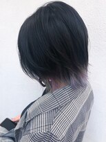 モルニ(MORNI)&nbsp;すそカラー_マロンベージュ Aラインボブ かきあげ